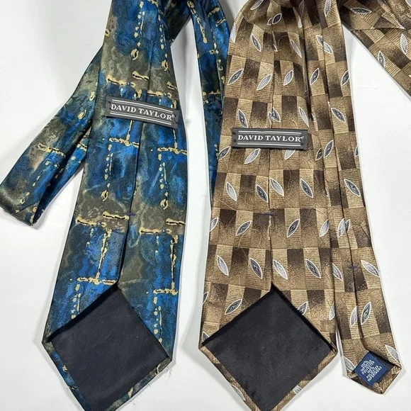 Lot Of Two David Taylor Men’s Neckties NWOT​​ - Picture 2 of 3